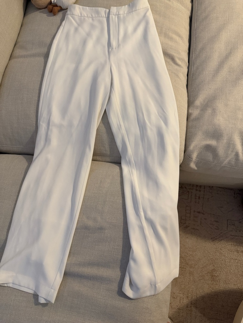 Reformation White Tailored Trousers